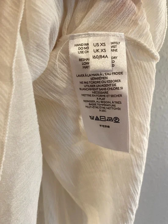 Anthropologie Ivory Crochet Open Knit Layered Sweater Set Size XS Boho Festival - Picture 4 of 11